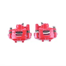 Rear RED CALIPER PAIR W/BRKT image 2