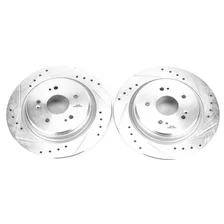 Rear DRILLEDSLOTTED ROTOR PAIR image 2