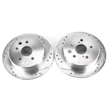 Rear DRILLEDSLOTTED ROTOR PAIR for Lexus IS250 image 2