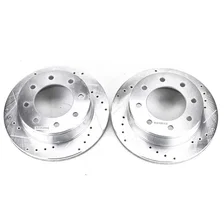 Rear DRILLEDSLOTTED ROTOR PAIR image 2