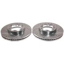Front DRILLEDSLOTTED ROTOR PAIR for Ford image 1