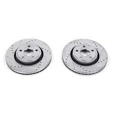 Front DRILLEDSLOTTED ROTOR PAIR image 2