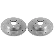 Rear DRILLEDSLOTTED ROTOR PAIR for Mercedes-Benz image 2