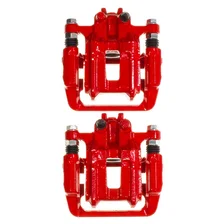 Rear RED CALIPER PAIR W/BRKT for Honda CR-V image 4