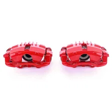 Rear RED CALIPER PAIR W/BRKT image 2