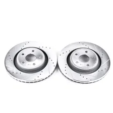 Front DRILLEDSLOTTED ROTOR PAIR for Jeep Grand Cherokee image 2
