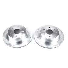 Rear DRILLEDSLOTTED ROTOR PAIR image 2