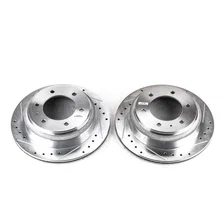 Rear DRILLEDSLOTTED ROTOR PAIR image 2