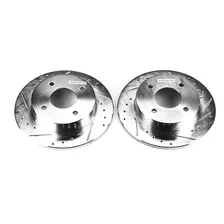 Rear DRILLEDSLOTTED ROTOR PAIR for Nissan 240SX image 2