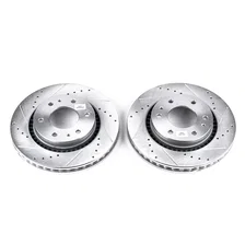 Front DRILLEDSLOTTED ROTOR PAIR image 2
