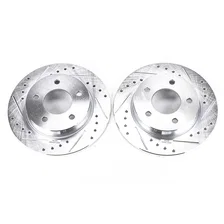 Rear DRILLEDSLOTTED ROTOR PAIR for Mazda 3 image 2