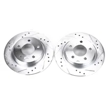 Rear DRILLEDSLOTTED ROTOR PAIR for Mazda 3 image 2