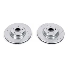 Front DRILLEDSLOTTED ROTOR PAIR for Mercedes-Benz image 2
