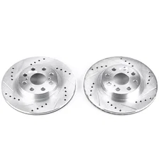 Rear DRILLEDSLOTTED ROTOR PAIR for Toyota MR2 Spyder image 2