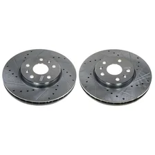 Front DRILLEDSLOTTED ROTOR PAIR for Chevrolet Corvette image 2
