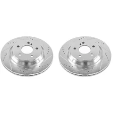 Rear DRILLEDSLOTTED ROTOR PAIR for Mercedes-Benz image 2