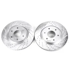 Front DRILLEDSLOTTED ROTOR PAIR image 2