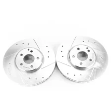 Front DRILLEDSLOTTED ROTOR PAIR for Mercedes-Benz image 2