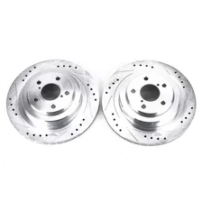 Rear DRILLEDSLOTTED ROTOR PAIR for Subaru image 2