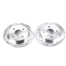 Rear DRILLEDSLOTTED ROTOR PAIR for Ford image 2