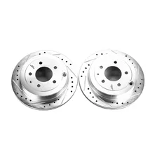 Rear DRILLEDSLOTTED ROTOR PAIR for Mazda image 2