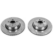 Rear DRILLEDSLOTTED ROTOR PAIR for BMW image 2