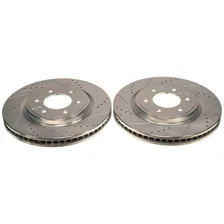 Front DRILLEDSLOTTED ROTOR PAIR image 2