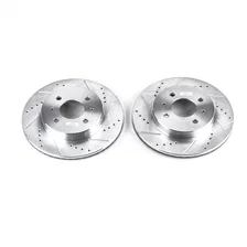 Front DRILLEDSLOTTED ROTOR PAIR for Saturn image 2