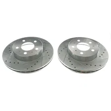Front DRILLEDSLOTTED ROTOR PAIR image 2