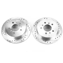 Rear DRILLEDSLOTTED ROTOR PAIR image 2