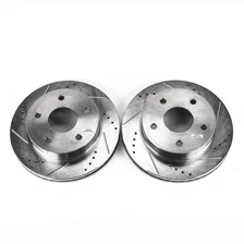 Front DRILLEDSLOTTED ROTOR PAIR for Dodge Ram 1500 image 2