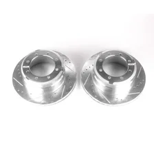 Rear DRILLEDSLOTTED ROTOR PAIR for Ford image 2