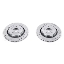 Rear DRILLEDSLOTTED ROTOR PAIR image 2