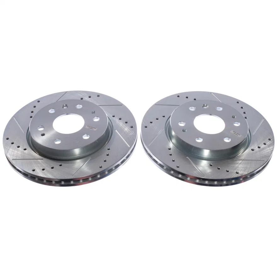 Front DRILLEDSLOTTED ROTOR PAIR