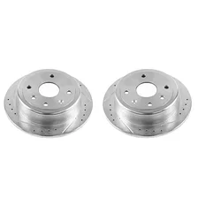 Rear DRILLEDSLOTTED ROTOR PAIR for Suzuki image 2