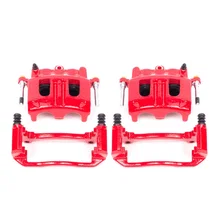 Front RED CALIPER PAIR W/BRKT image 2
