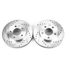Front DRILLEDSLOTTED ROTOR PAIR image 2