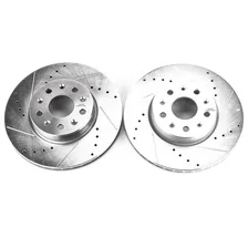 Front DRILLEDSLOTTED ROTOR PAIR for Chevrolet Camaro image 2