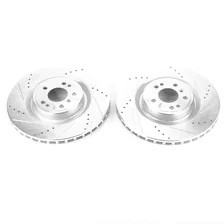 Front DRILLEDSLOTTED ROTOR PAIR for Mercedes-Benz image 2