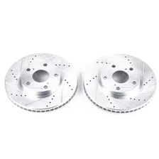 Front DRILLEDSLOTTED ROTOR PAIR image 2
