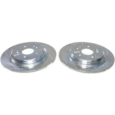 Rear DRILLEDSLOTTED ROTOR PAIR for Acura RDX image 1