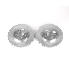 Front DRILLEDSLOTTED ROTOR PAIR for Honda Ridgeline image 2