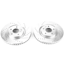 Front DRILLEDSLOTTED ROTOR PAIR for Nissan Rogue image 2