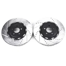 Front DRILLEDSLOTTED ROTOR PAIR for Dodge image 2