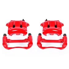 Front RED CALIPER PAIR W/BRKT for Ford Mustang image 2