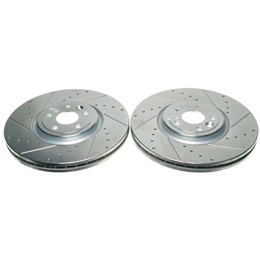 Front DRILLEDSLOTTED ROTOR PAIR