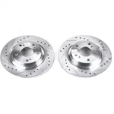 Rear DRILLEDSLOTTED ROTOR PAIR for Honda S2000 image 2
