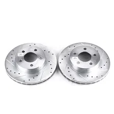 Front DRILLEDSLOTTED ROTOR PAIR image 2