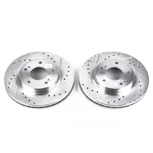 Front DRILLEDSLOTTED ROTOR PAIR image 2