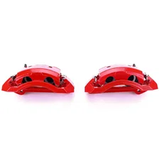 Front RED CALIPER PAIR W/BRKT for Dodge image 2